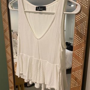 Lulus white peplum casual tank